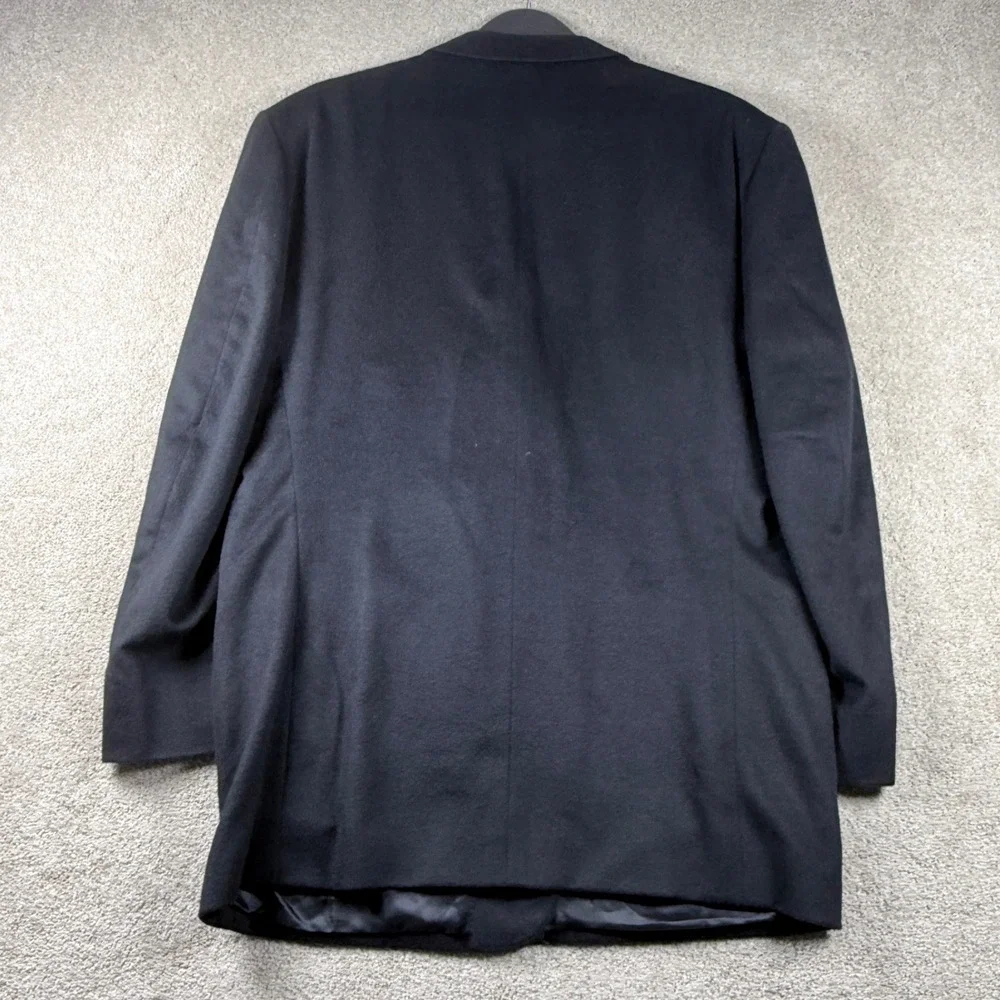 Emilio Yuste Blazer Men 46R Black 100% Cashmere Tessuto Lessona Italy